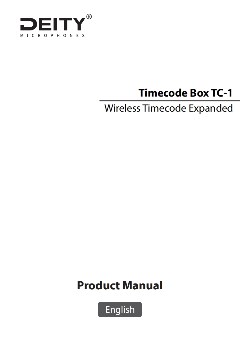 TC-1-使用说明书手册-ENGLISH