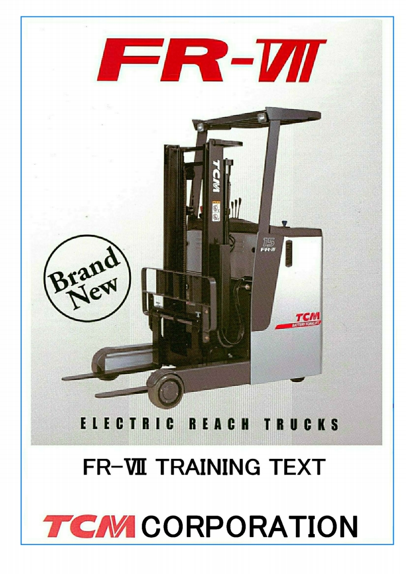 TCM电动叉车FR-7维修手册含电器液压原理图