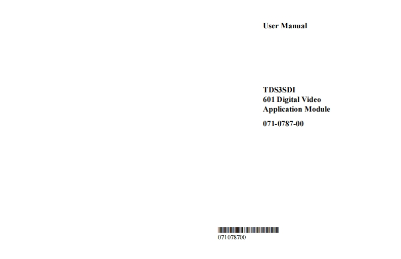 TDS3SDI_User_Manual操作说明书手册