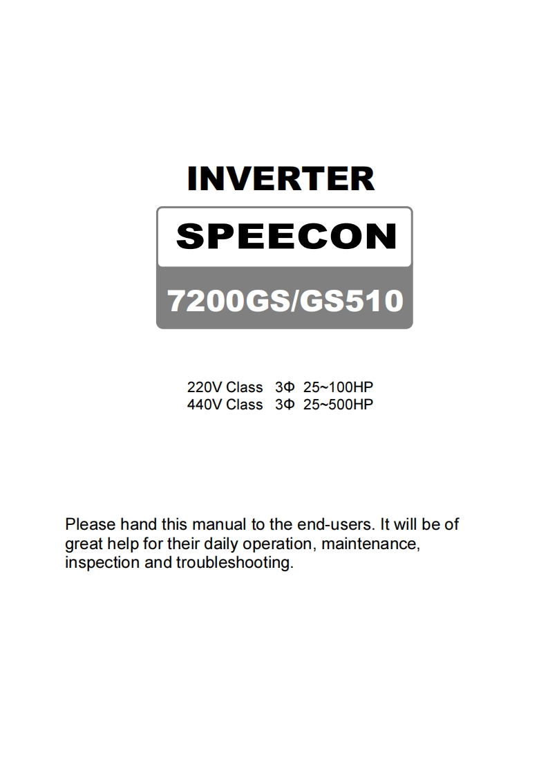 TECO-GS510-manual操作说明书手册