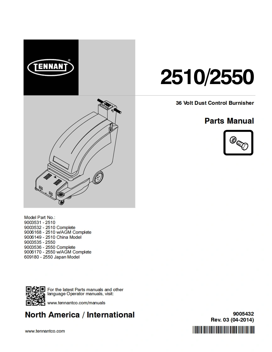 TENNANT-2550-0414操作与维修手册含电器原理图-找手册网