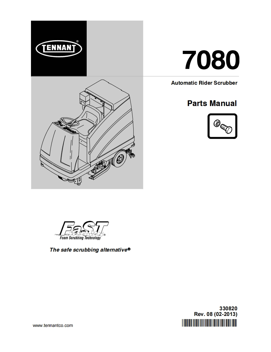 TENNANT-7080-0213操作与维修手册含电器原理图