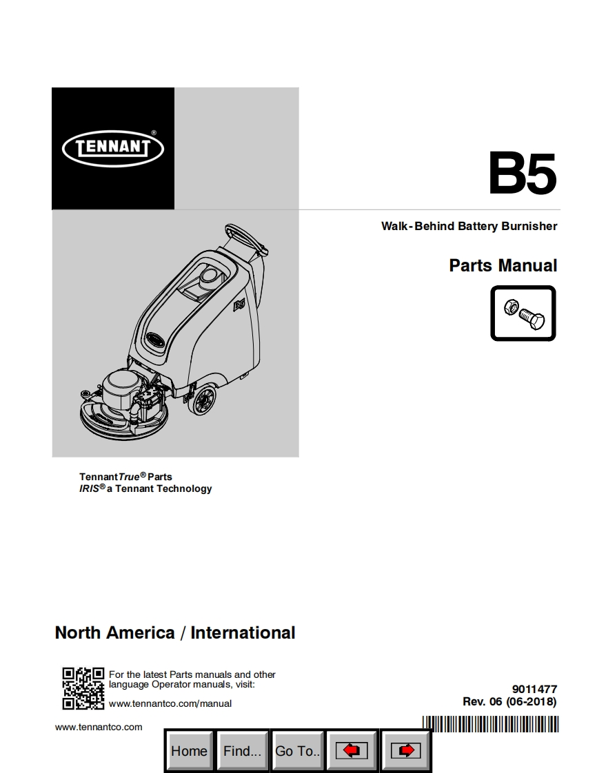 TENNANT-B5-6-18操作与维修手册含电器原理图