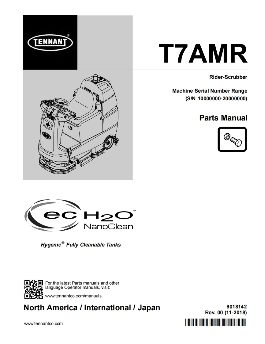 TENNANT-T7AMR操作与维修手册含电器原理图