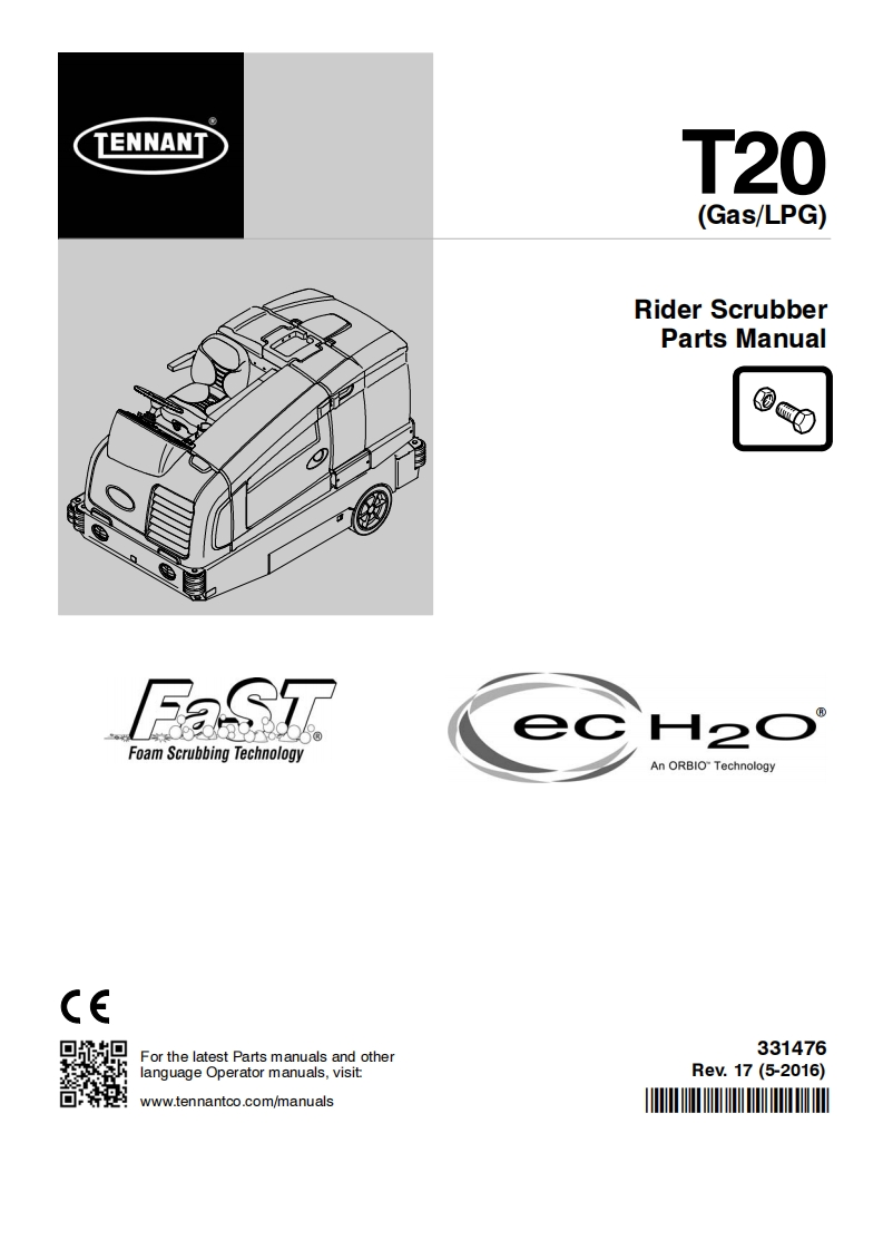 TENNANT坦能20-(Gas_LPG)-Rider-Scrubber-Parts-Manua_1零部件说明书手册含电器原理图手册-找手册网