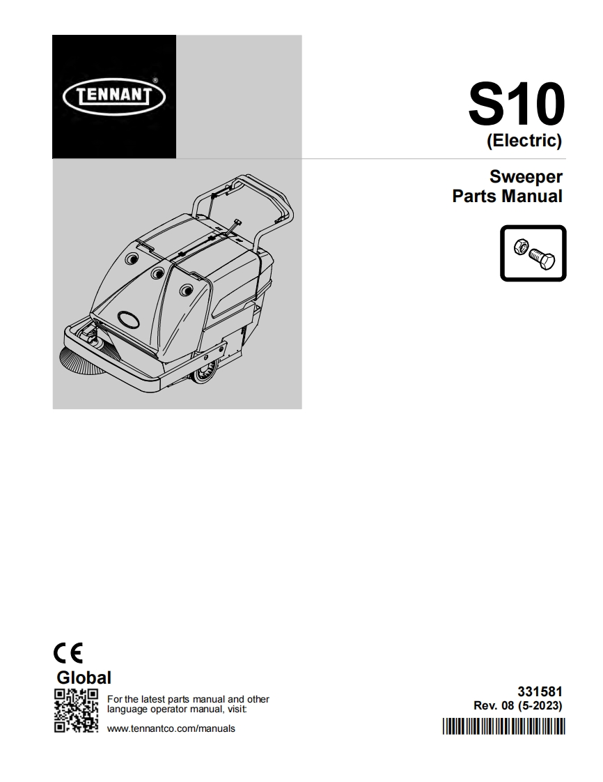 TENNANT坦能50-(Electric)-Sweeper-Parts-Manua零部件说明书手册含电器原理图手册