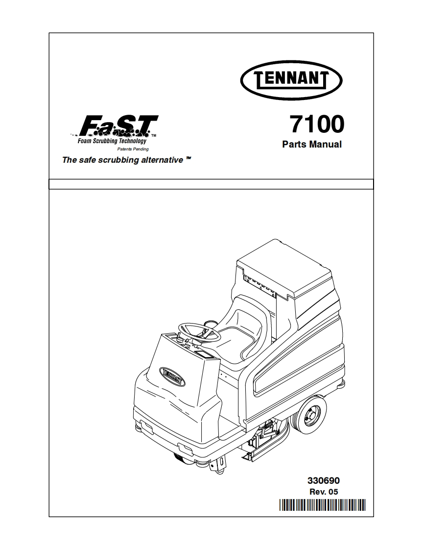 TENNANT坦能TENNANS-7100-Parts-Manual零部件说明书手册含电器原理图手册