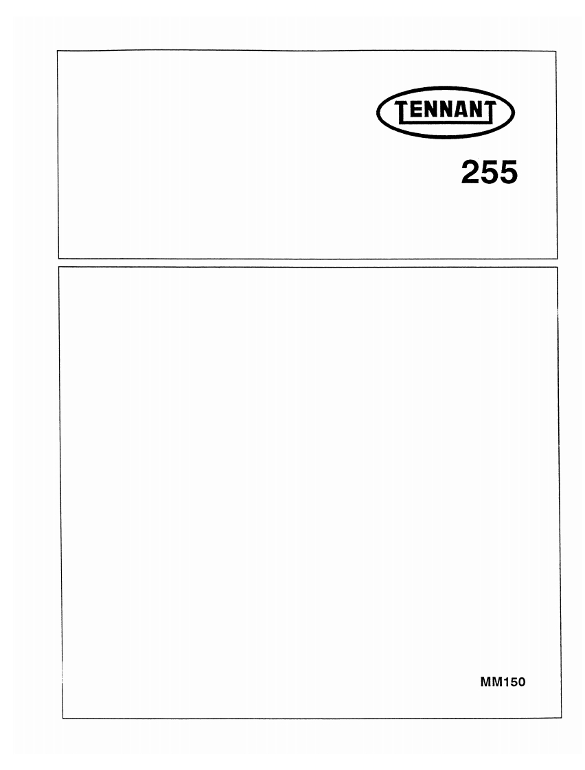TENNANT坦能TENNANT-255零部件与电器原理图手册
