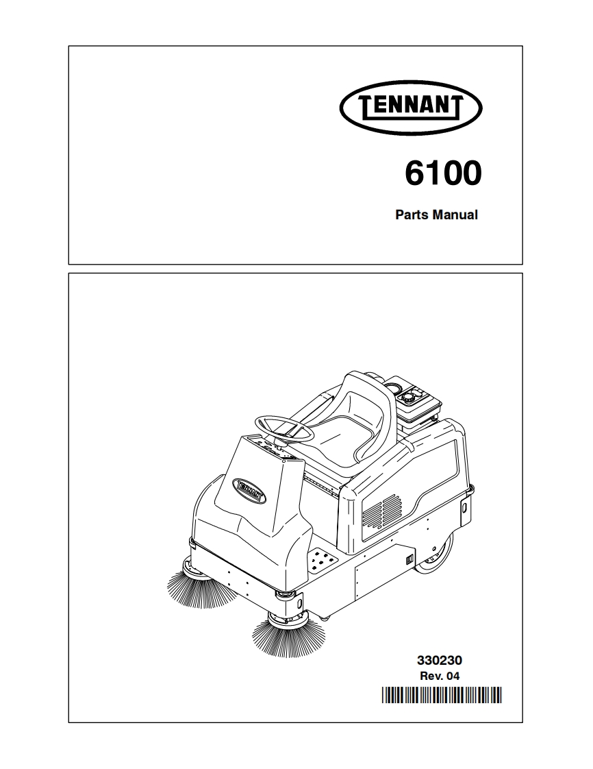 TENNANT坦能TENNANT-6100零部件与电器原理图手册