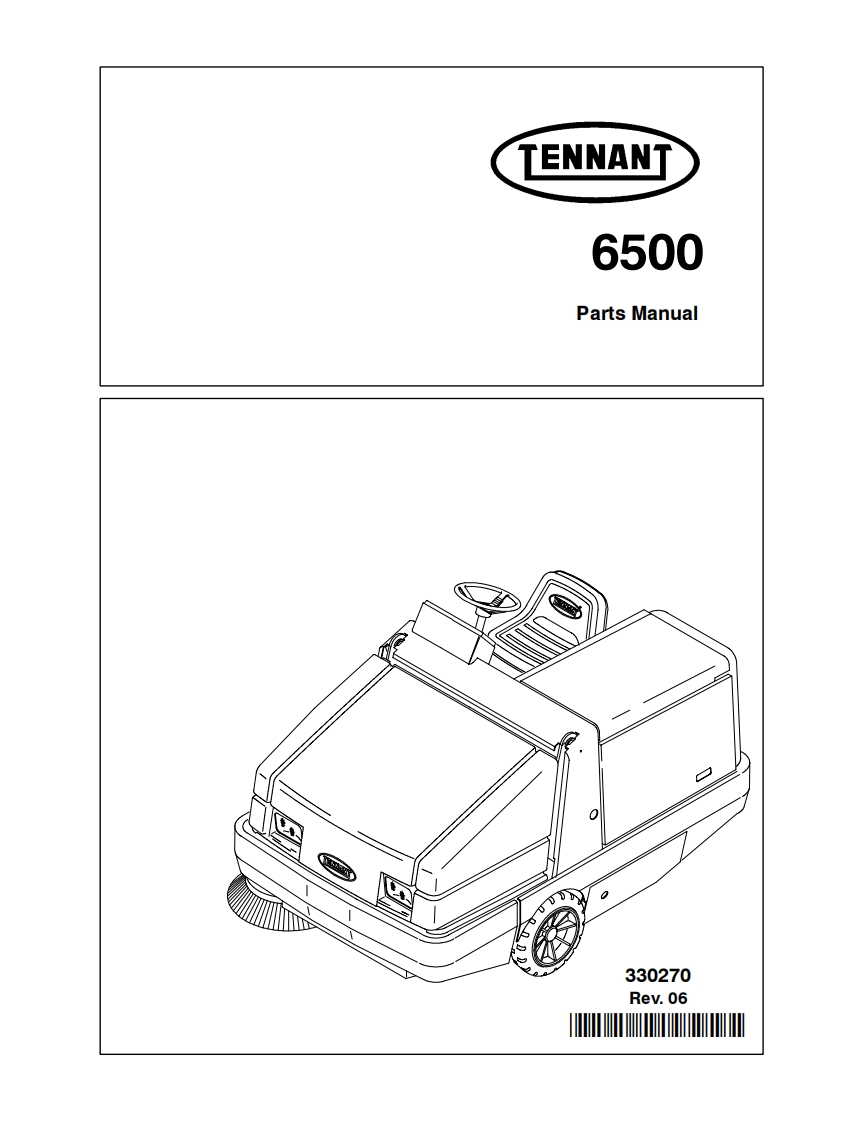 TENNANT坦能TENNANT-6500-Parts-Manua零部件说明书手册含电器原理图手册