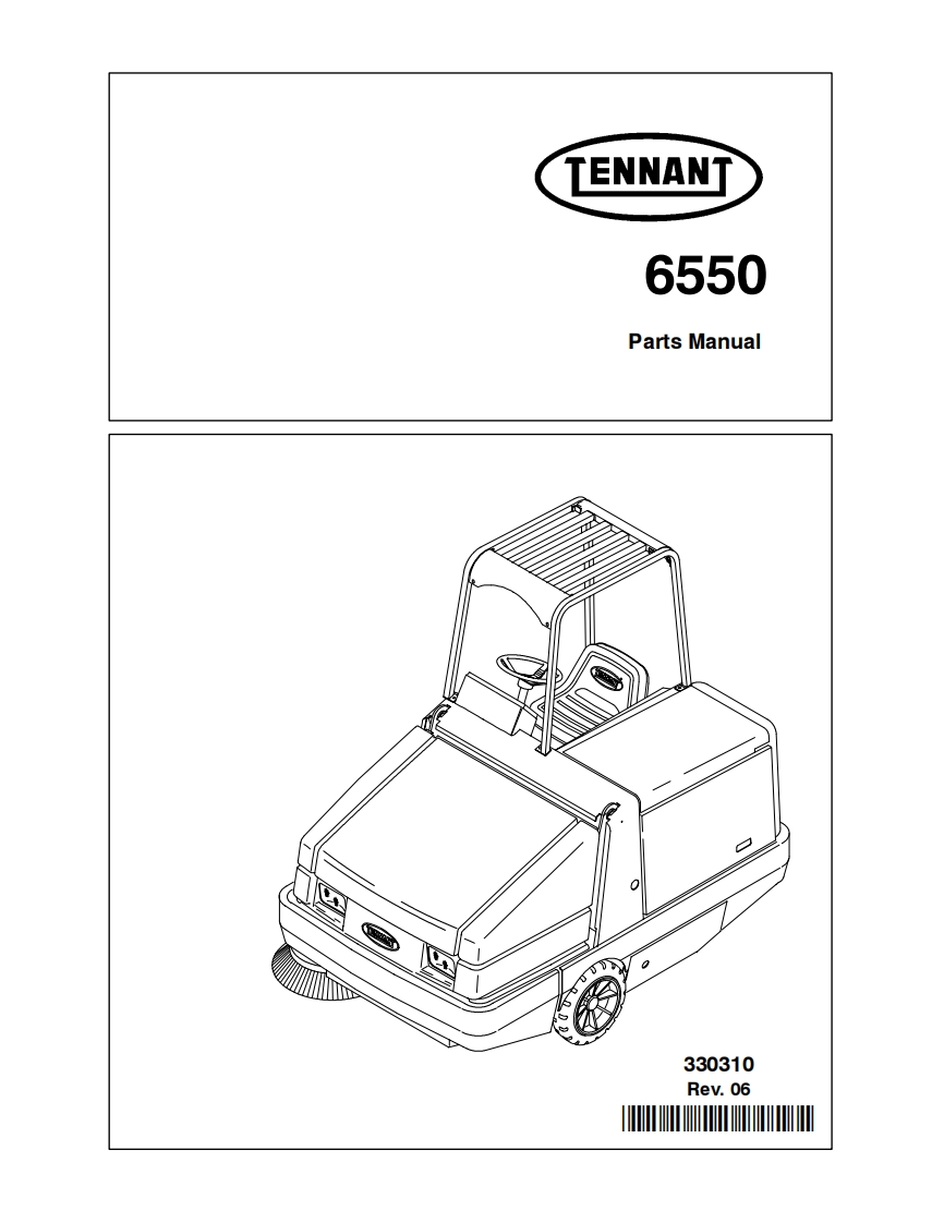 TENNANT坦能TENNANT-6550-Parts-Manua零部件说明书手册含电器原理图手册