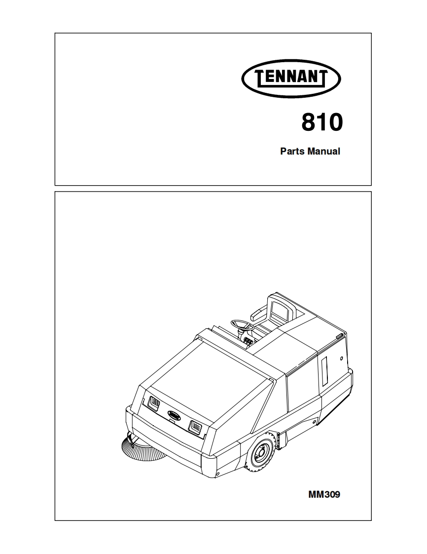 TENNANT坦能TENNANT-810-Parts-Manua零部件与电器原理图手册
