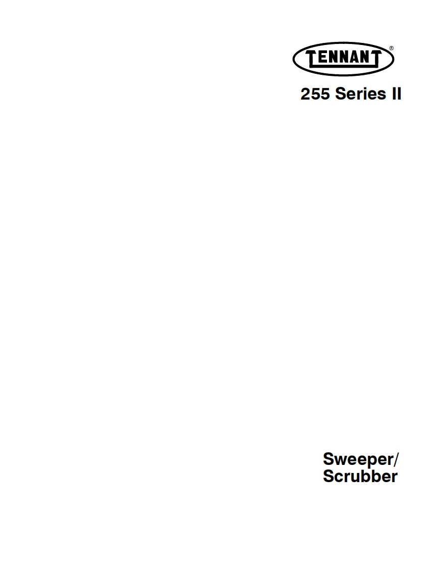 TENNANT坦能TENNANT-B-255-Series零部件与电器原理图手册-找手册网