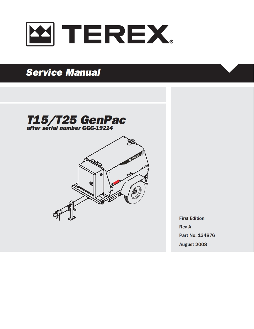 TEREX-移动发电机-T15_T25-GenPac-after-serial-number-GGG-19214_1维修手册