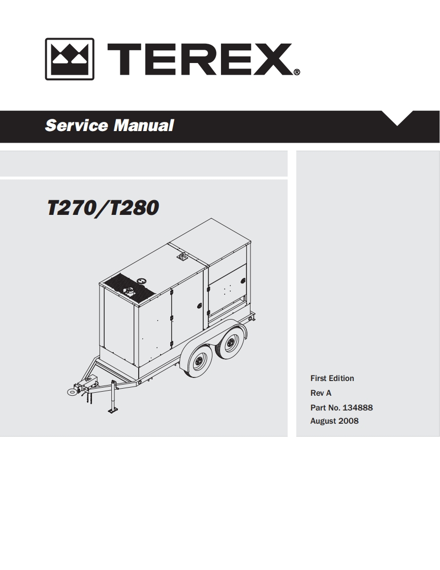 TEREX-移动发电机-T270_T280_1维修手册