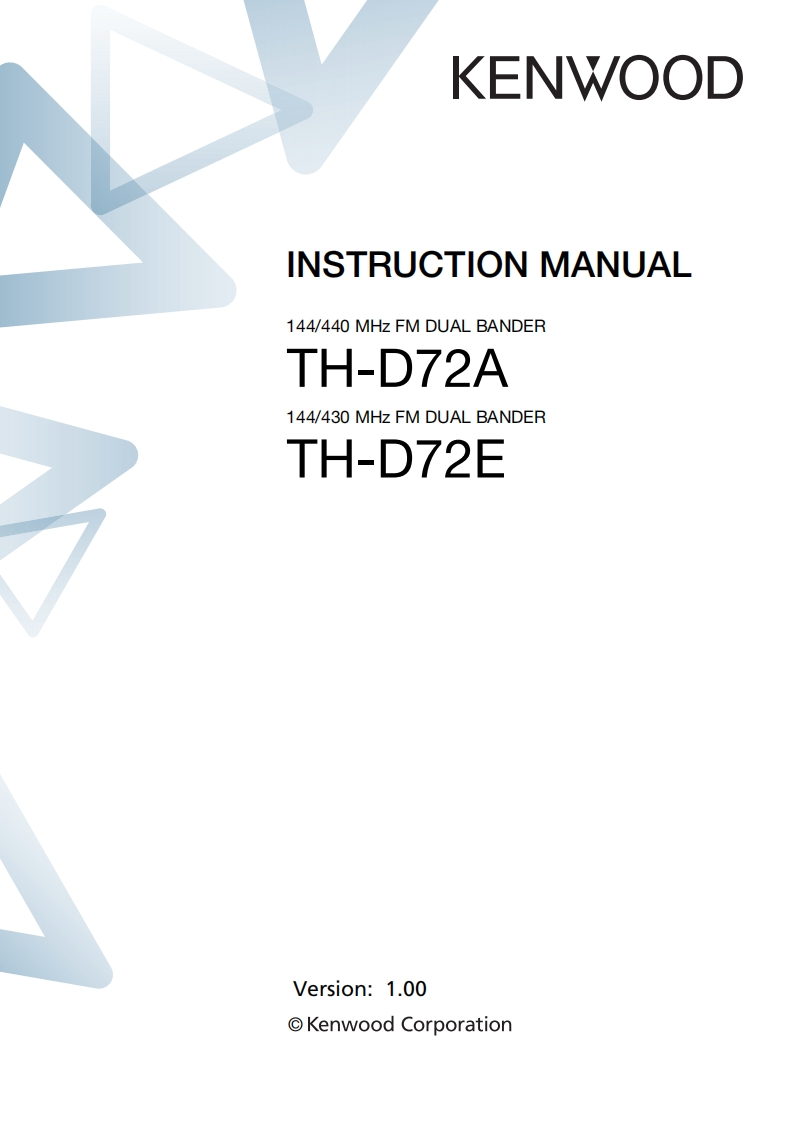 TH-D72_CDROM_English使用说明书手册