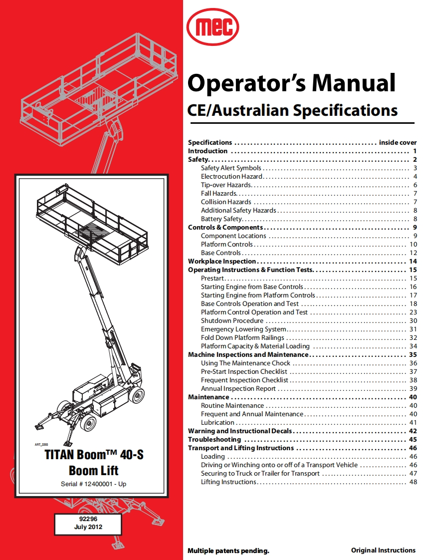 TITAN-40-S-Operations-Manual操作与维护保养说明书手册