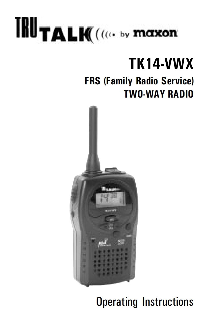 TK14VWX操作说明书手册