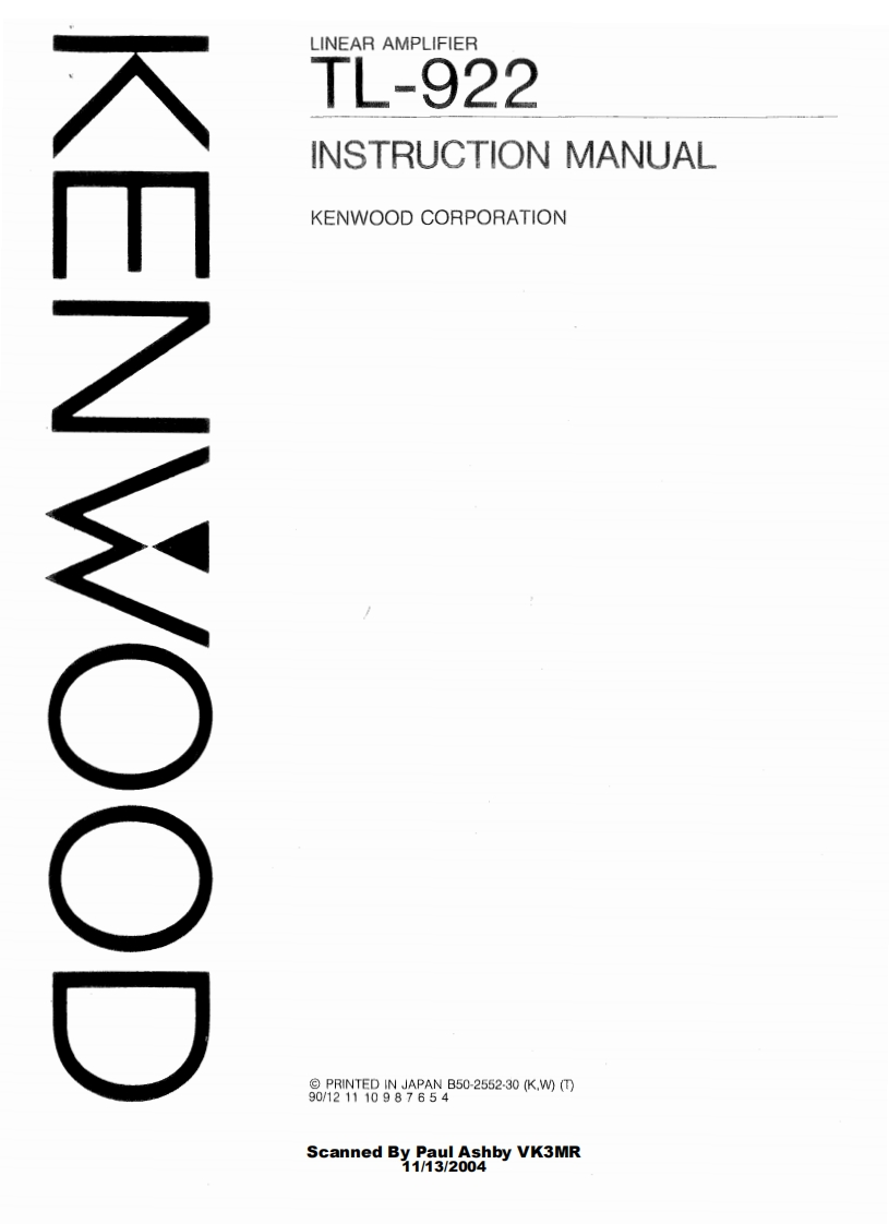 TL-922Instruction操作说明书手册