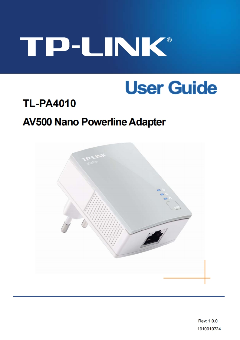TL-PA4010KIT_V1.0_安装操作说明书手册
