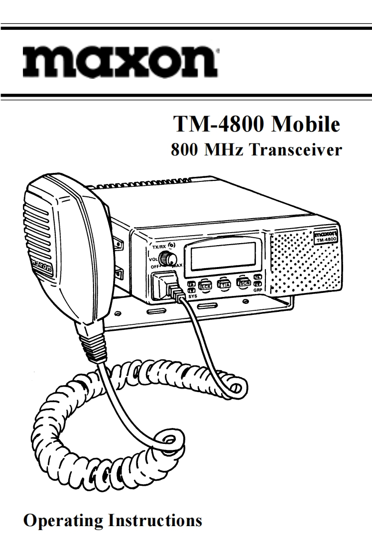TM-4800操作说明书手册