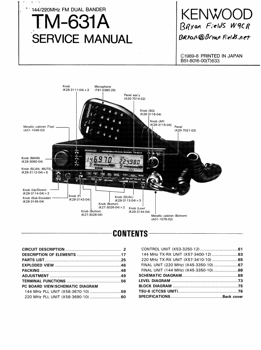TM-631A_Service_Manual维修维护手册