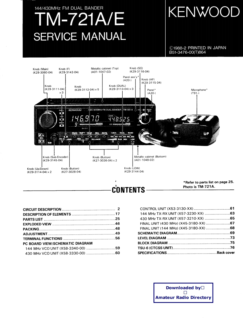 TM-721A_E_serv维修手册含电器原理图