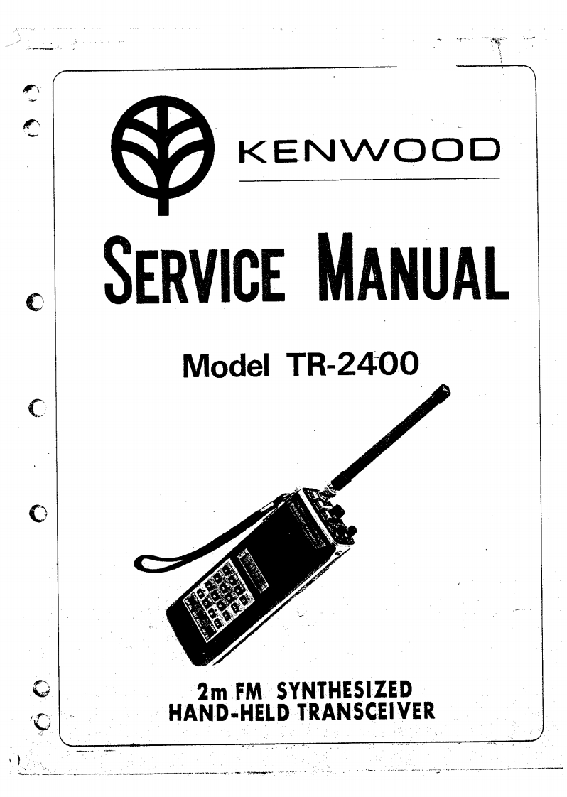 TR-2400维修电器原理图手册