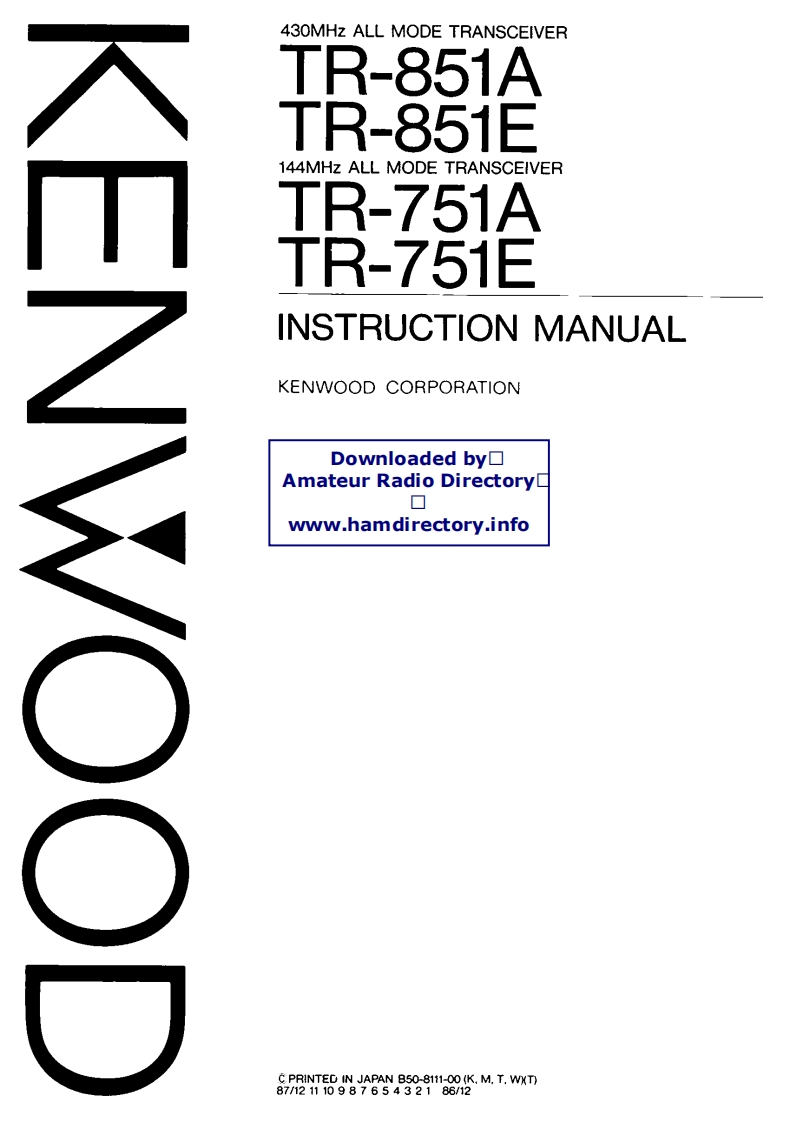 TR-751A_E_TR-851A_E_user操作说明书手册