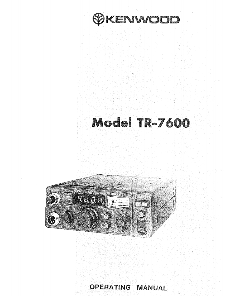 TR-7600_user操作说明书手册