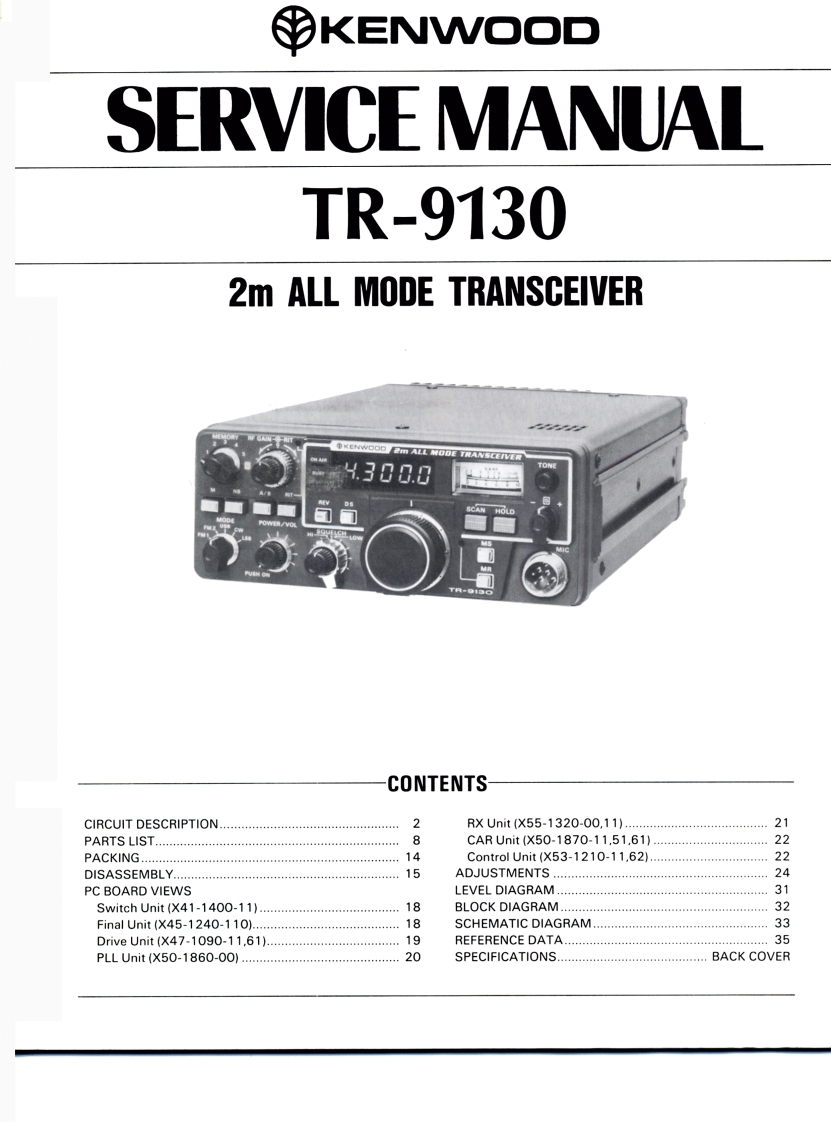 TR-9130_serv维修手册含电器原理图