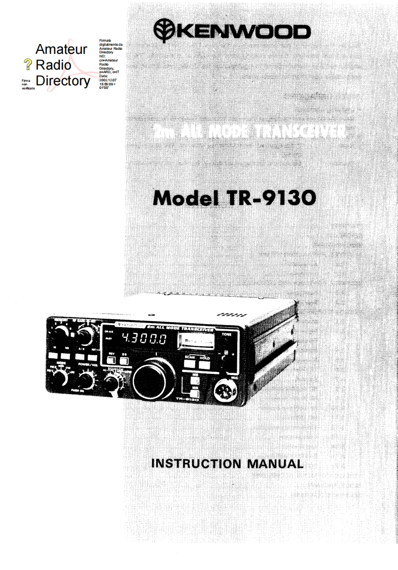 TR-9130_user操作说明书手册