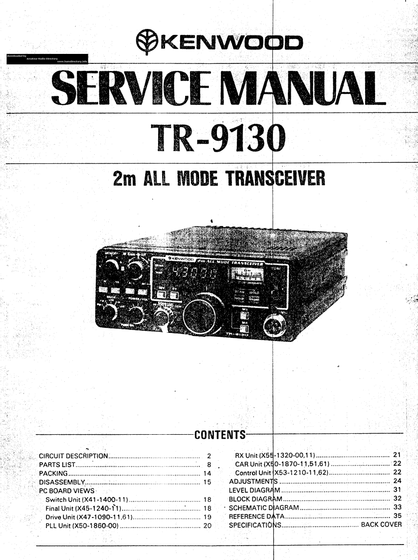 TR-9130维修电器原理图手册