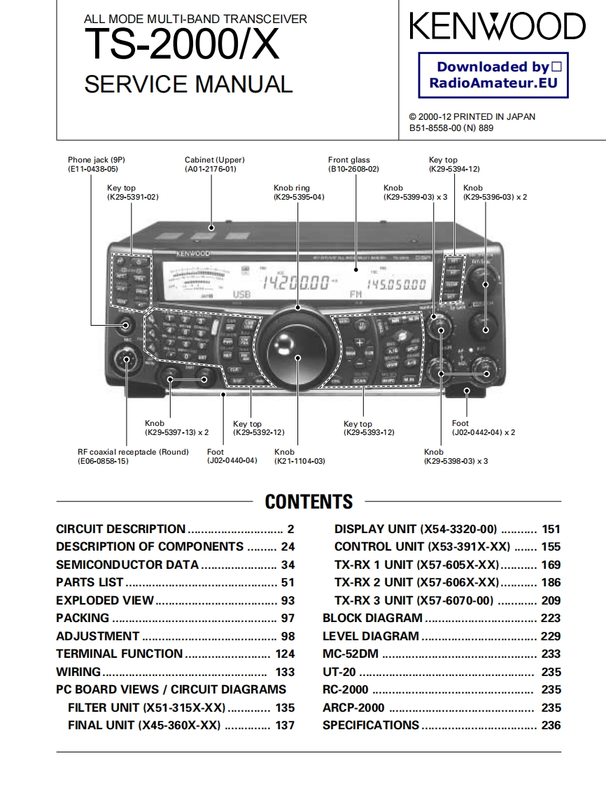 TS-2000_X_维修维护电器原理图手册