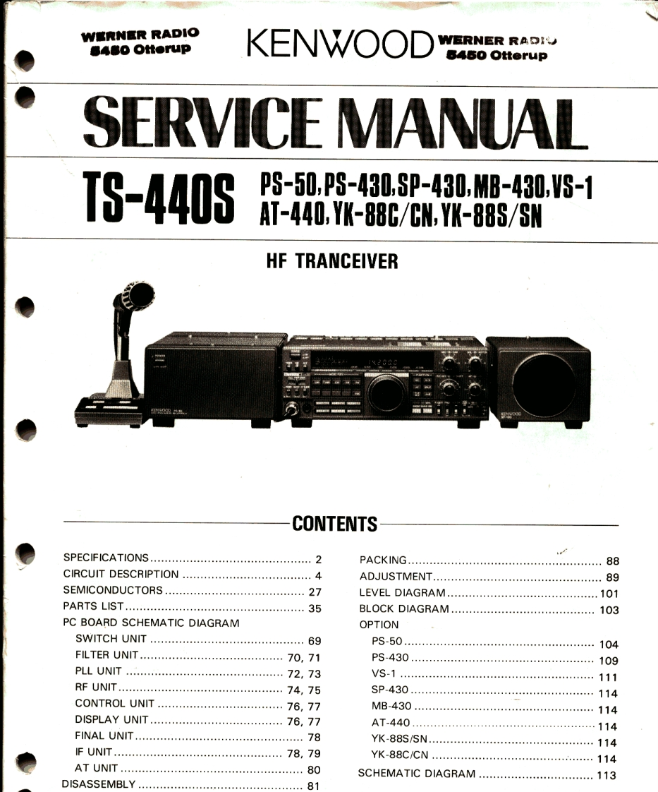 TS-440S_service_manual维修参考说明书手册