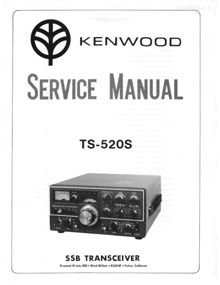 TS-520S_serv维修手册含电器原理图