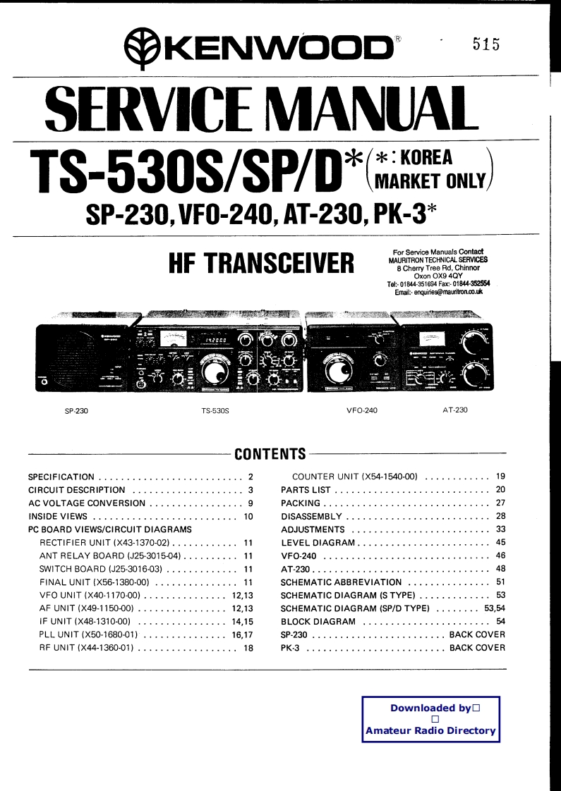 TS-530D_S_SP_serv维修手册含电器原理图