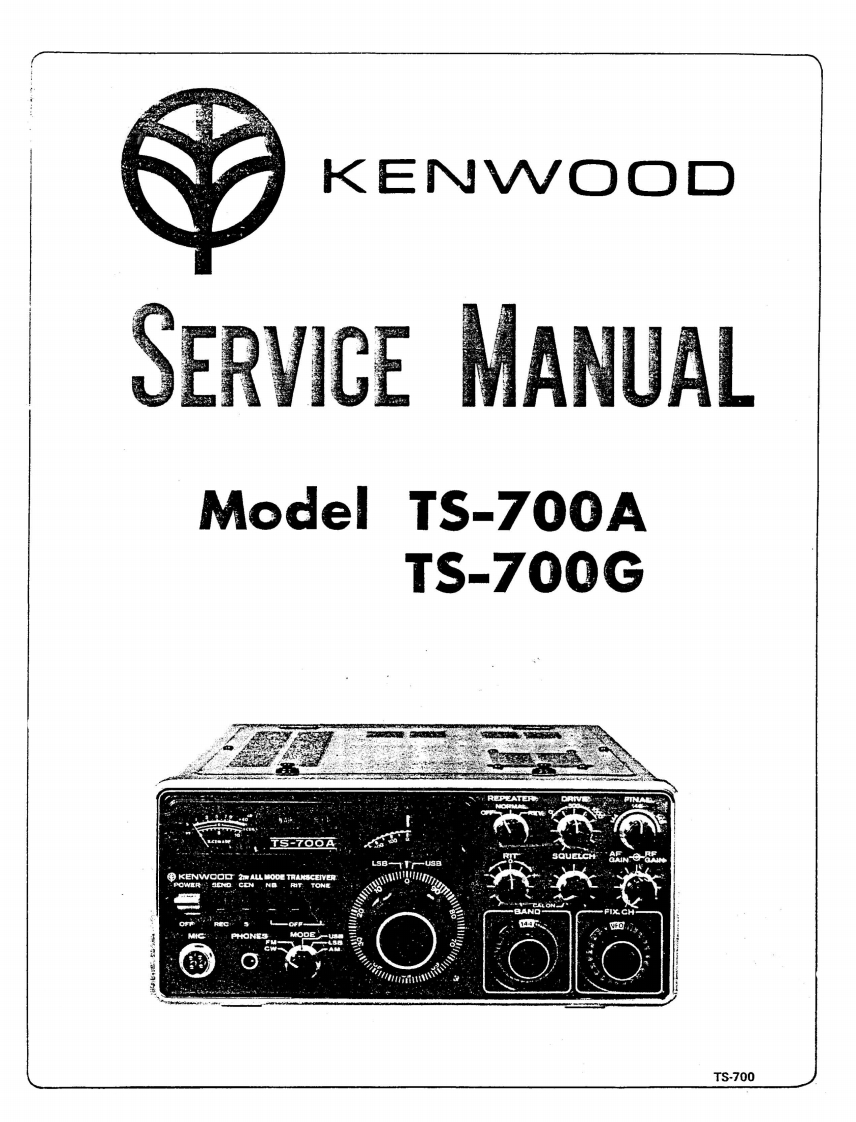 TS-700A_G_serv维修手册含电器原理图