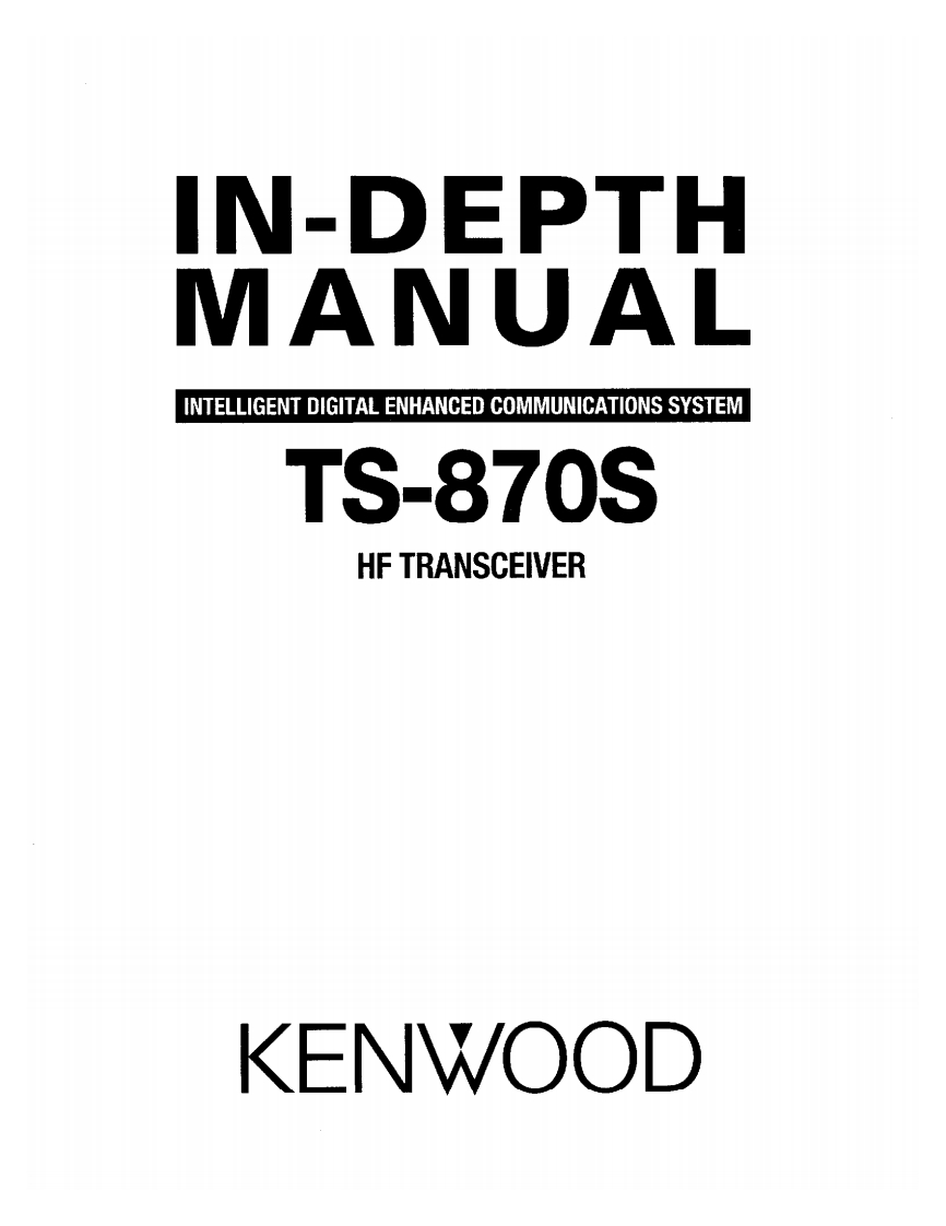 TS-870In-Depth操作说明书手册