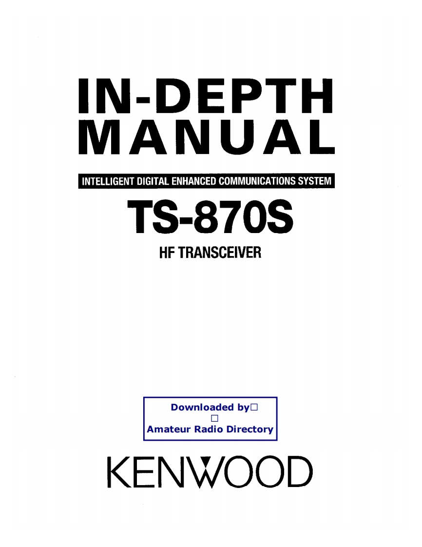 TS-870S_In-depth_user操作说明书手册-找手册网