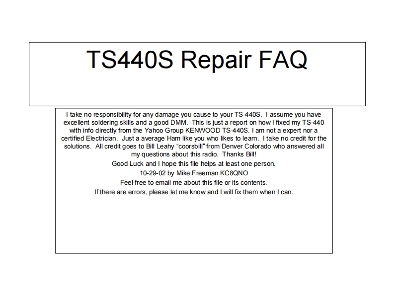 TS440S_Repair_FAQ维修参考说明书手册新质力文库 - 聚焦新质生产力发展的数字化知识库_行业洞察 / 理论成果 / 实践指南免费下载新质力文库