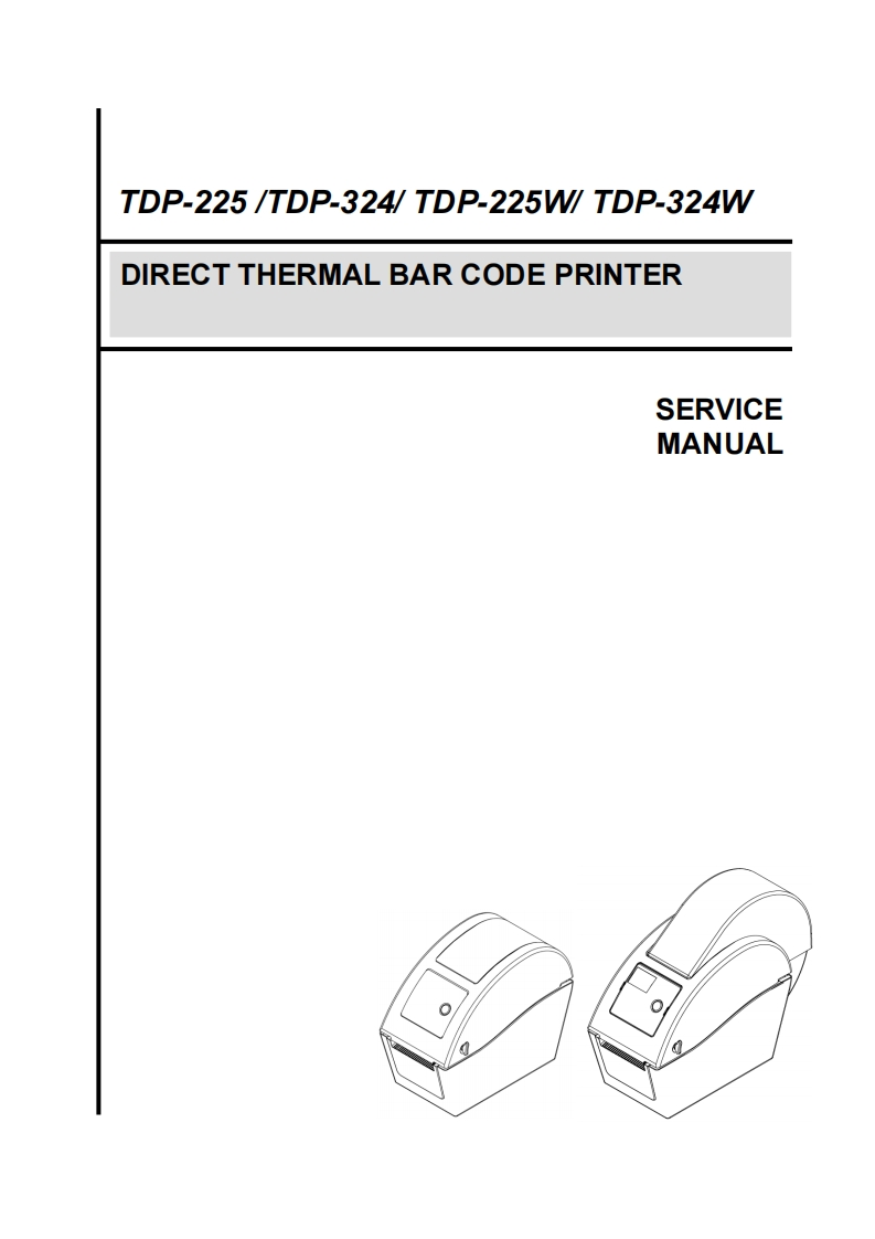 TSC打印机TDP-225_service_manual_E维修手册