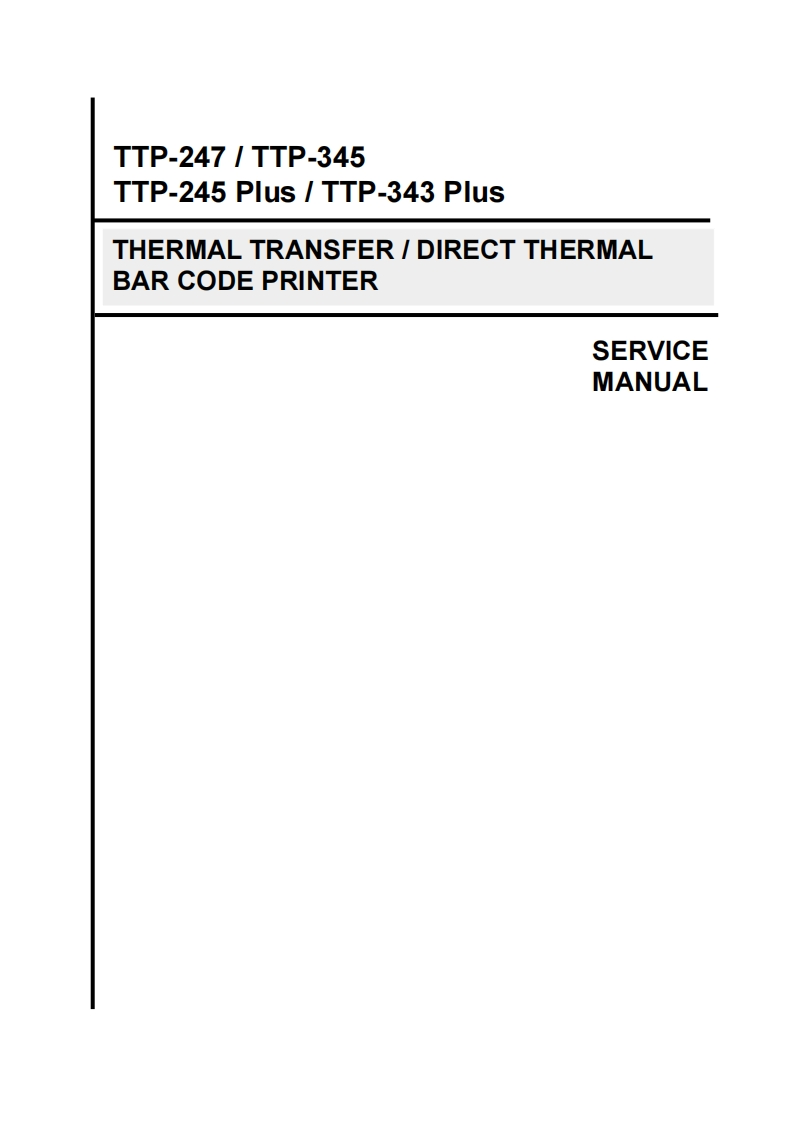 TSC打印机TTP-247_245p_service_manual_E维修手册