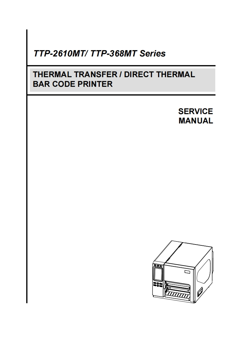 TSC打印机TTP-2610MT_service_manual_E维修手册