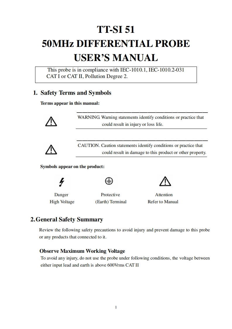 TT-SI-51_操作说明书手册_EN