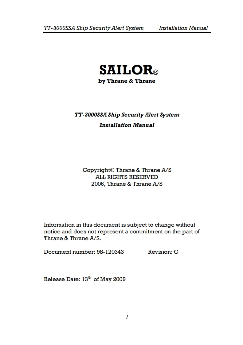 TT3000_SSAS_Installation_Manual安装说明书手册