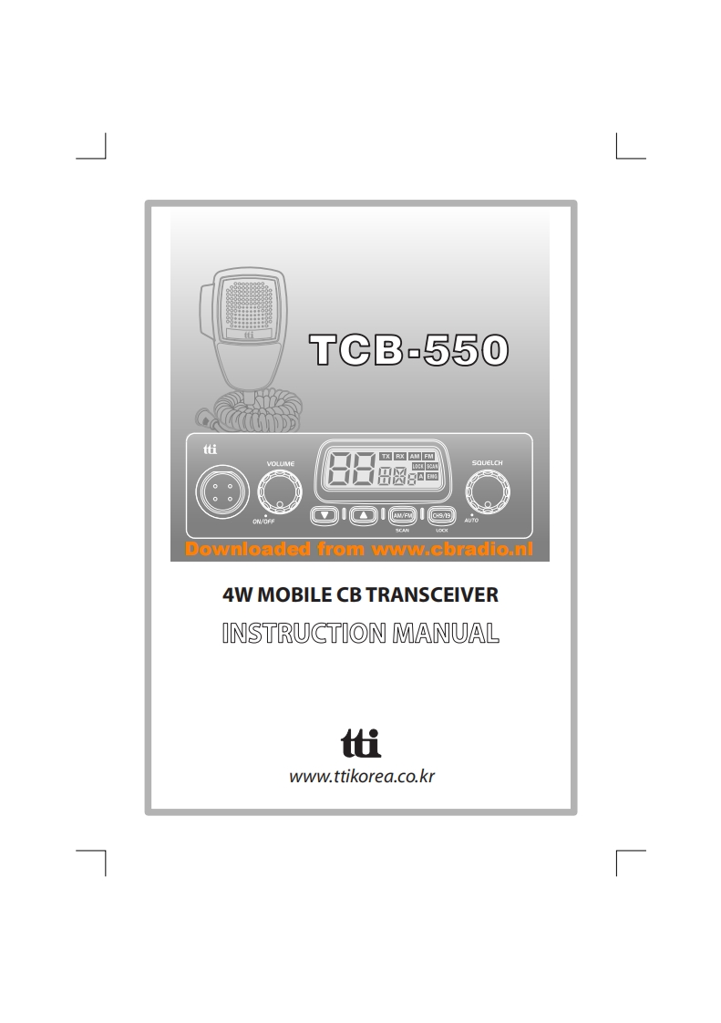 TTI_TCB-550_使用说明书手册