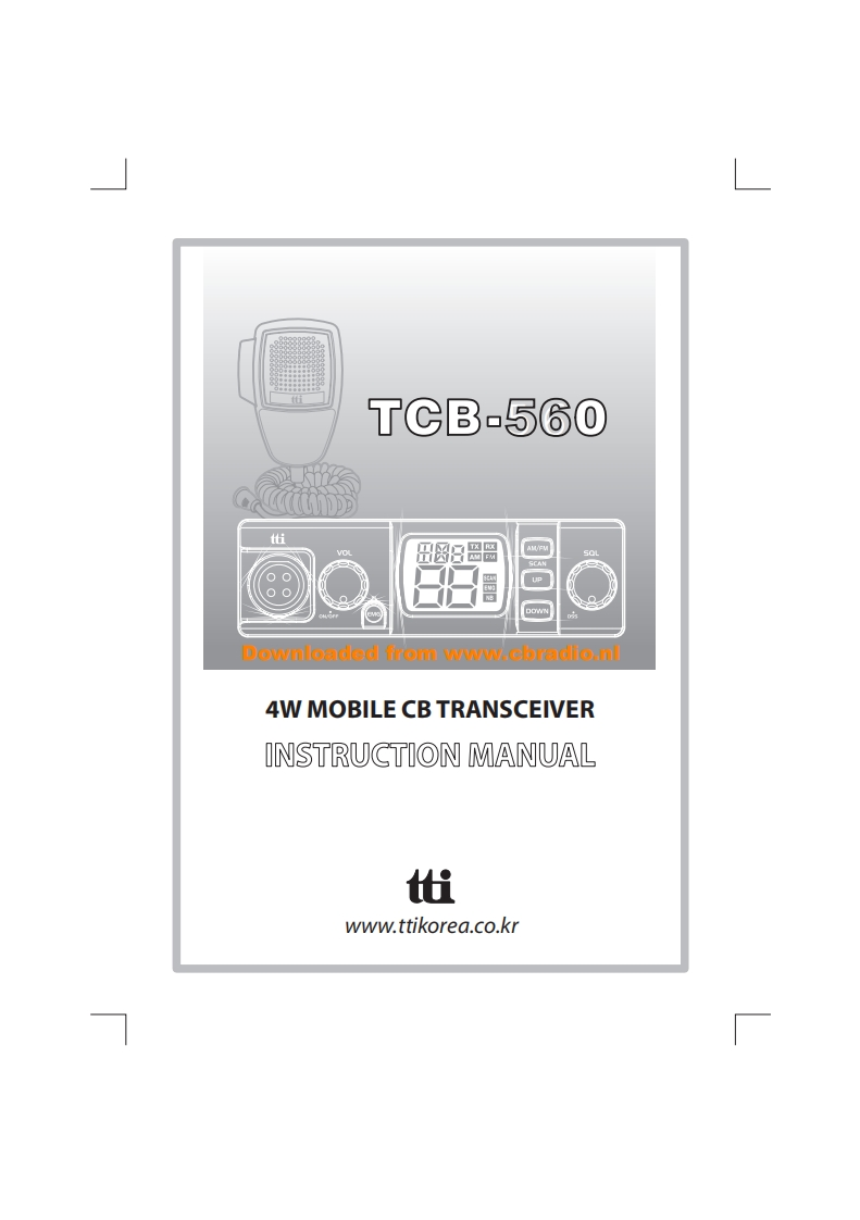TTI_TCB-560_使用说明书手册