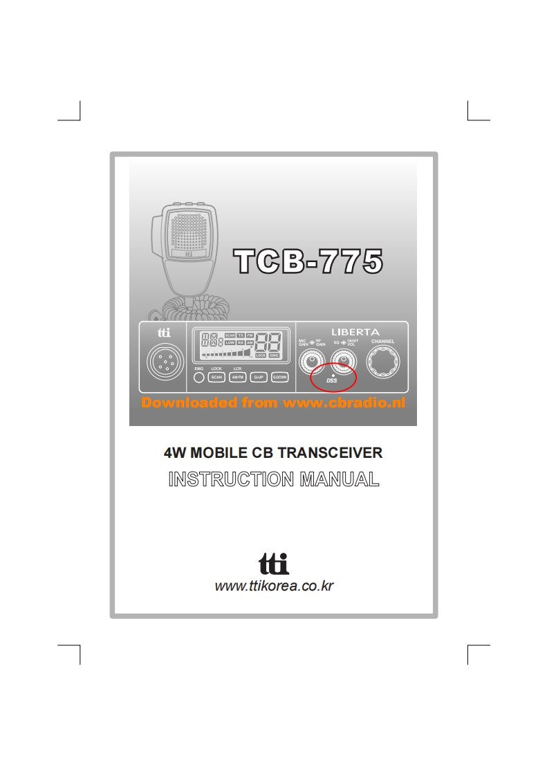 TTI_TCB-775_使用说明书手册