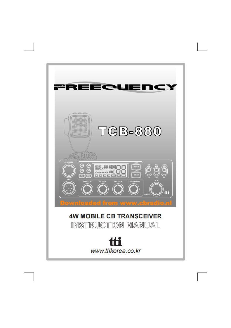 TTI_TCB-880_使用说明书手册